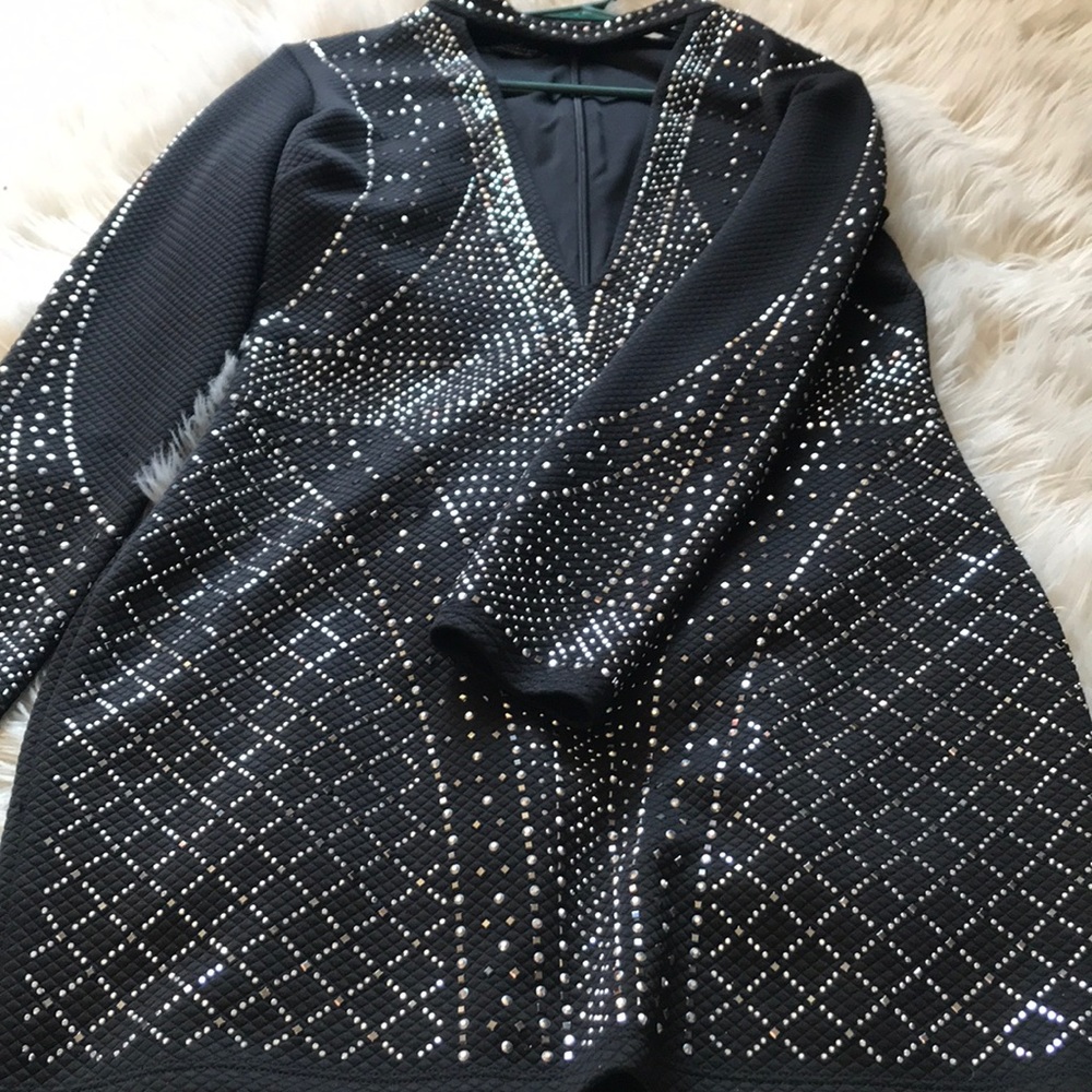 Bebe black sequined dress